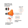 Broca para router, redondeado con moldura, 1-1/4" con balero, TRUPER - Imagen 2