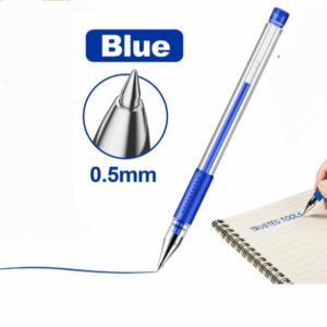 Bolígrafo De Gel Punta 0.5Mm Azul. Agarre Cómodo. Pluma Gel.
