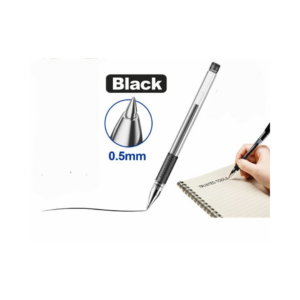 Bolígrafo De Gel Punta 0.5Mm Negro. 1 Pza. Agarre Cómodo. Pluma Gel