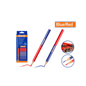 Lápiz De Carpintero Bicolor (Rojo Y Azul). Madera 100%